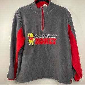 Vintage Disney POOH Where’s My Honey Fleece Pullover Sweatshirt